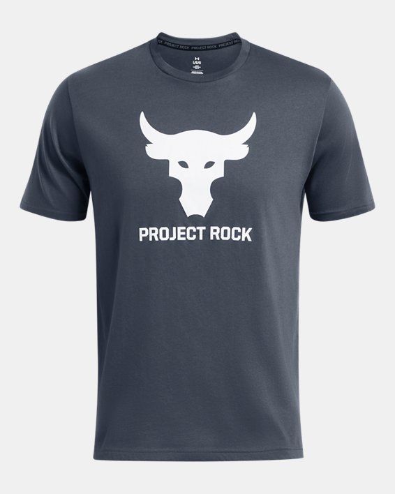 เสื้อแขนสั้น Project Rock Payoff Graphic สำหรับผู้ชาย in Gray image number 2